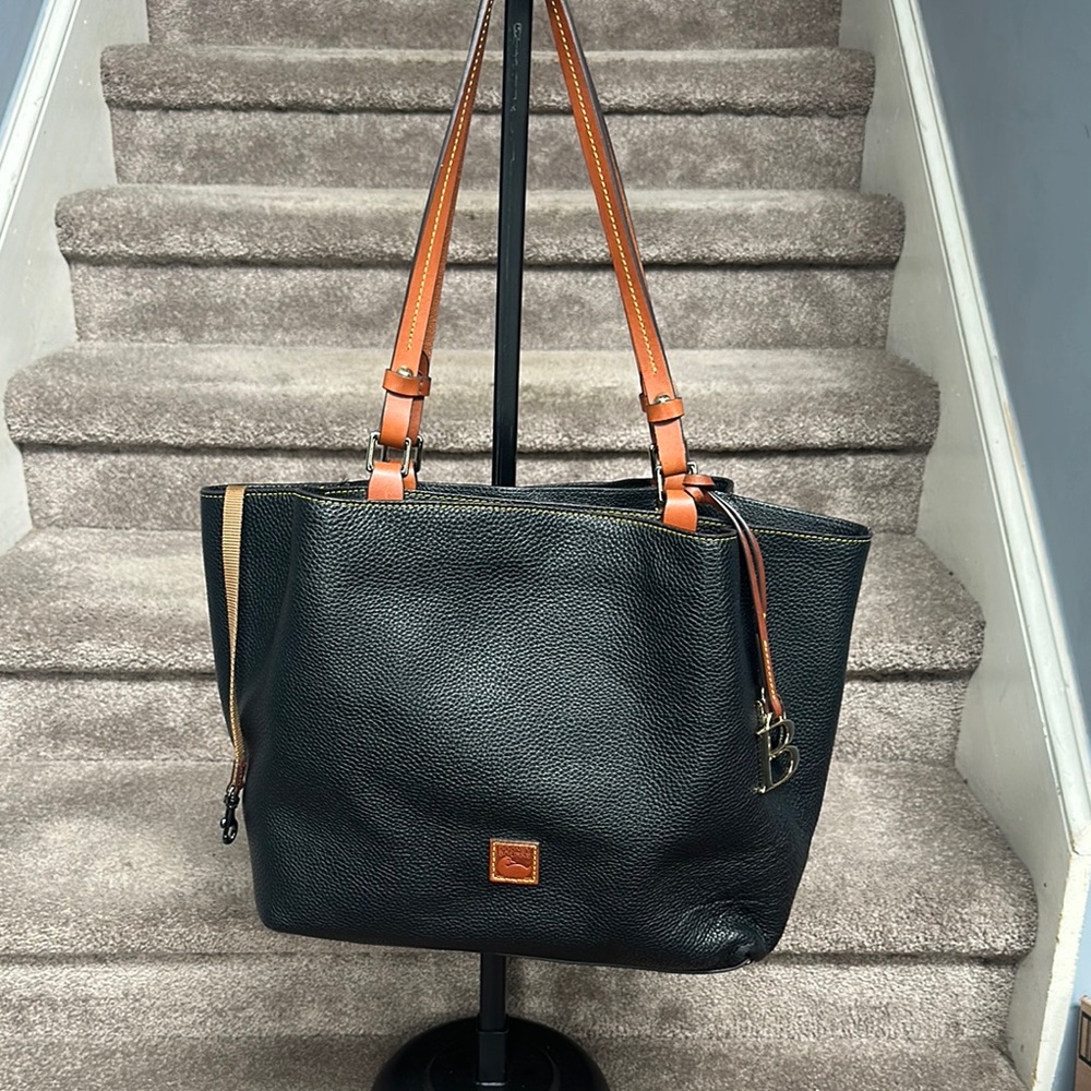 Dooney & Bourke Black and Tan Classic Tote